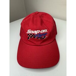Vintage Y2K Snap On Tools Racing Hat Cap Adjustable Red